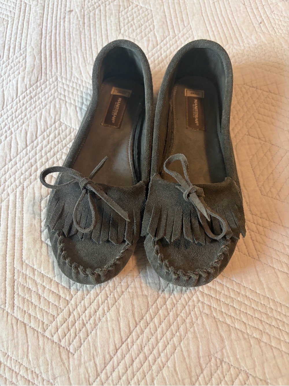 Manitobah Muklucks Suede Moccasin Loafers with Fringe